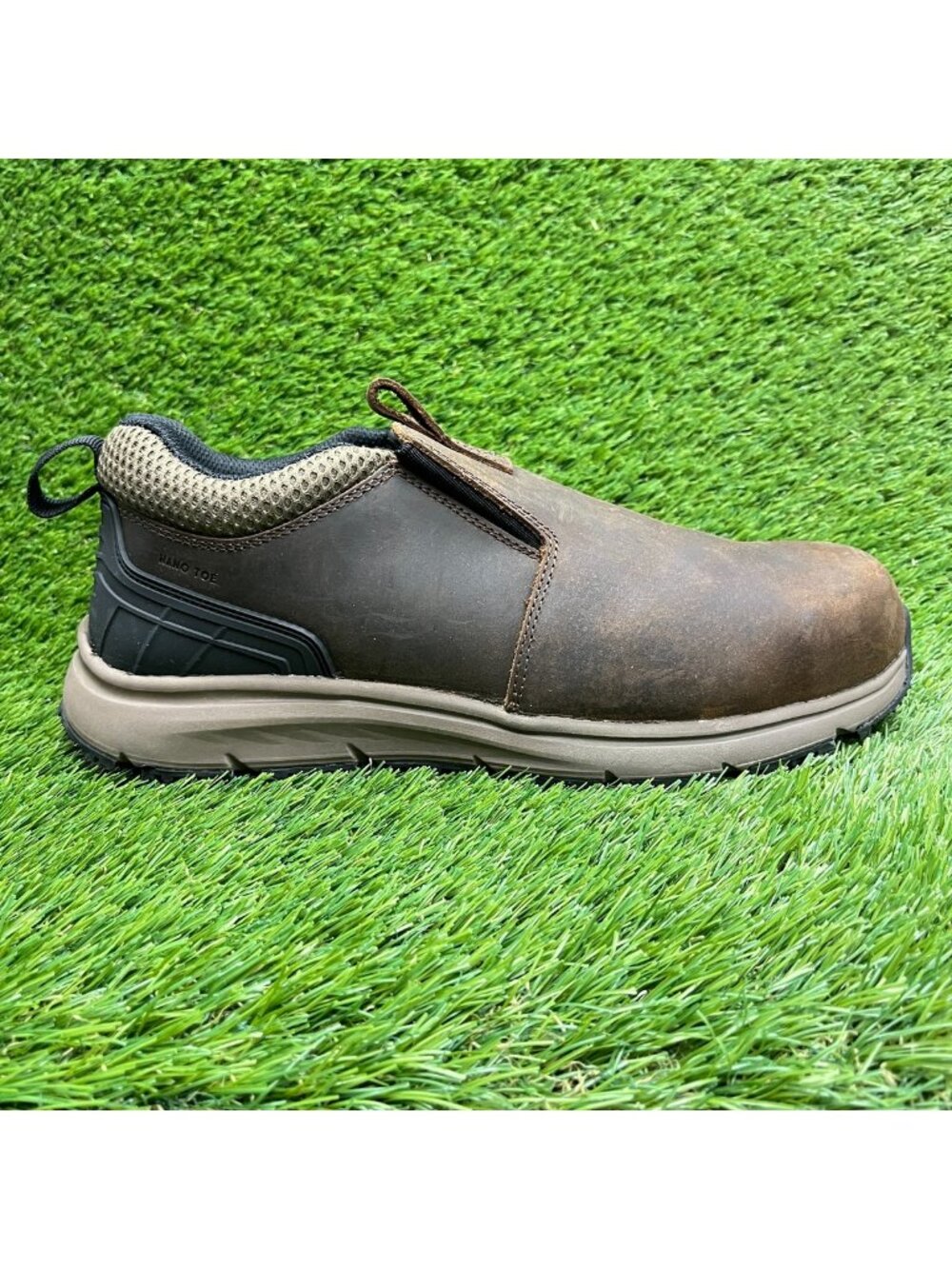 Northside Thomason II Mens Size 10.5EE Brown Slip-On Nano Toe Safety Work Shoes